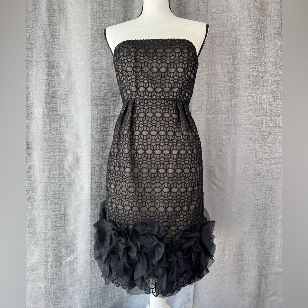 Milly Of New York Elegant Black Strapless Dress - Size 2 (A036)